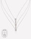 Velora 925 sterling silver layered necklace with baguette zircon stones