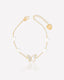 Danah Butterfly bracelet in 18K yellow gold plating with mother of pearl and freshwater pearl, elegant and contemporary design