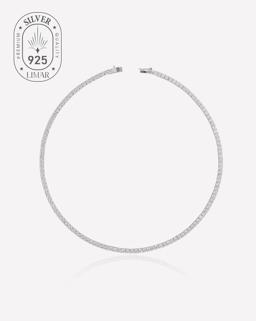 قلادة فضية - قطع دائري الصورة الرئيسية