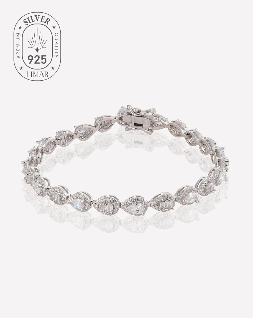 Pear Silver Bracelet