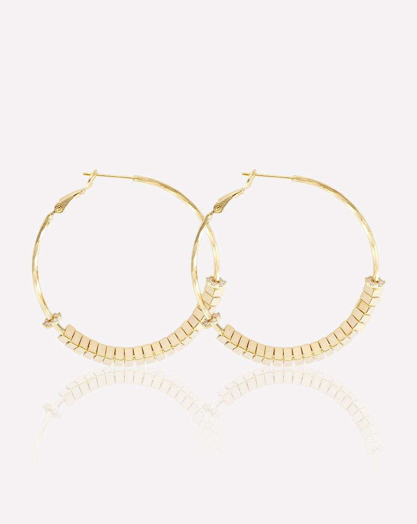 أقراط حلقية - أصفر الصورة الرئيسية