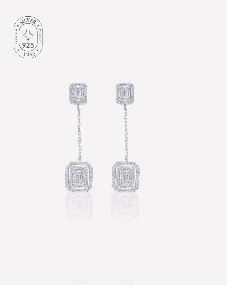 طقم فضي مربع