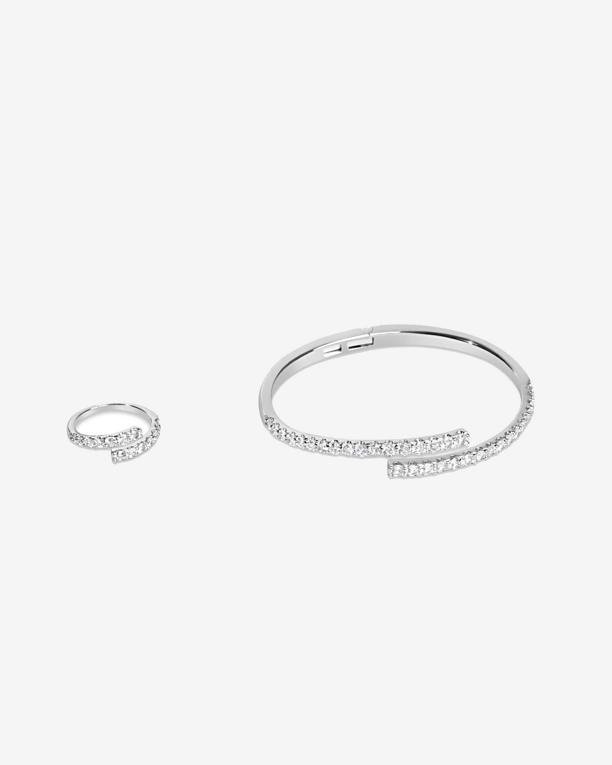 Tennis Bangle-Ring Set