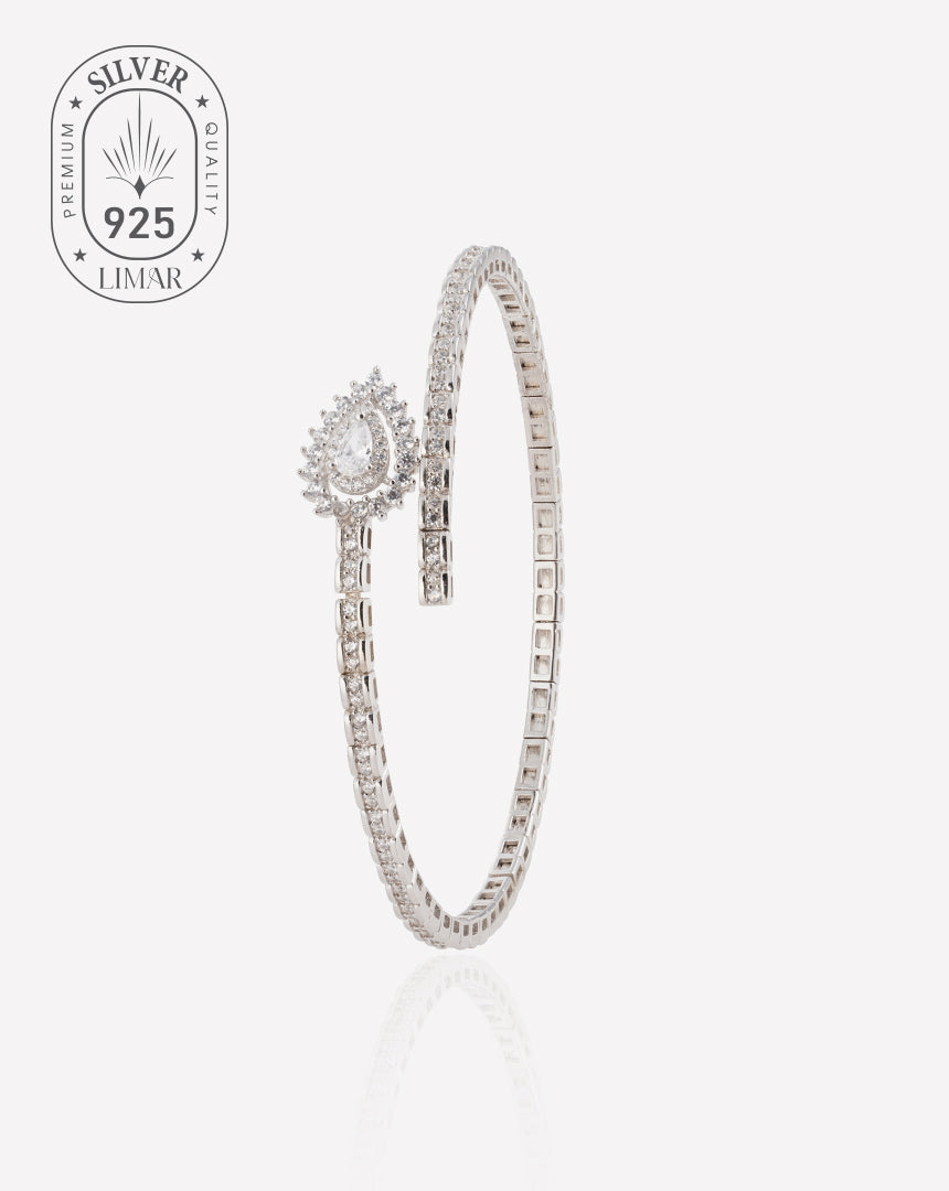 Vera silver bangle - luxury bangle- silver bracelet