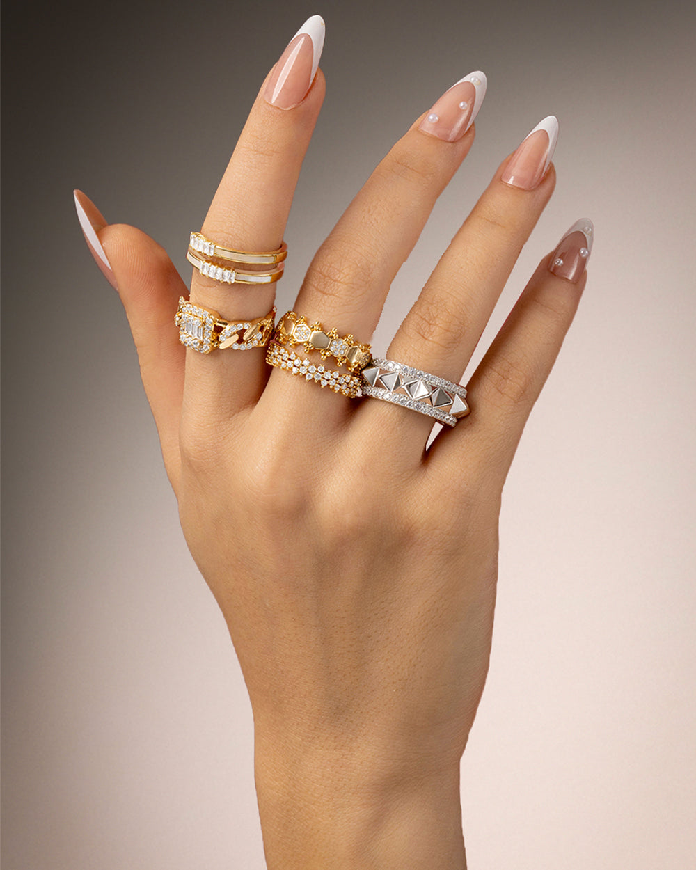 خاتم مطلي - أبيض صورة ثانوية