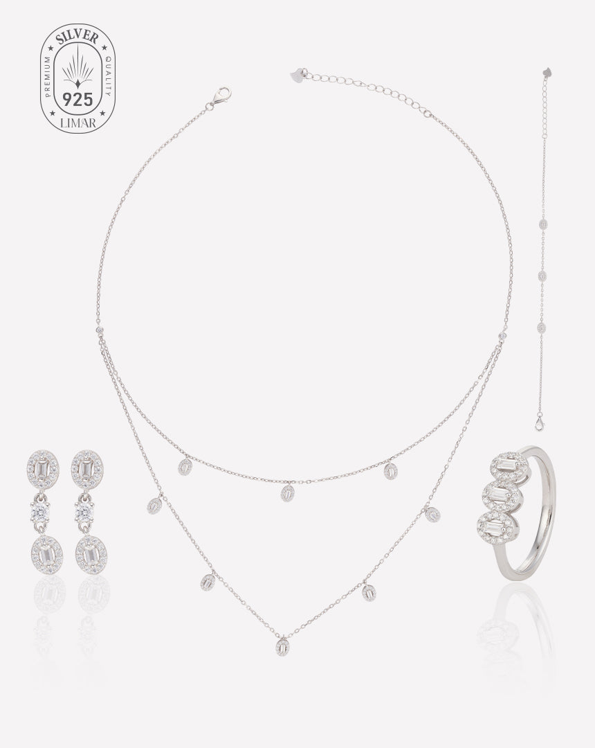 طقم شوكر فضي الصورة الرئيسية