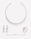 White gold-plated night set with high-quality zircon stones in marquise, round, and baguette cuts, elegant luxury design
