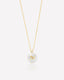 Yellow gold plated letter necklace with a freshwater cultured pearl from the Perla Collection, featuring an elegant and unique design